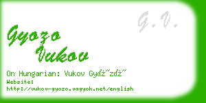 gyozo vukov business card